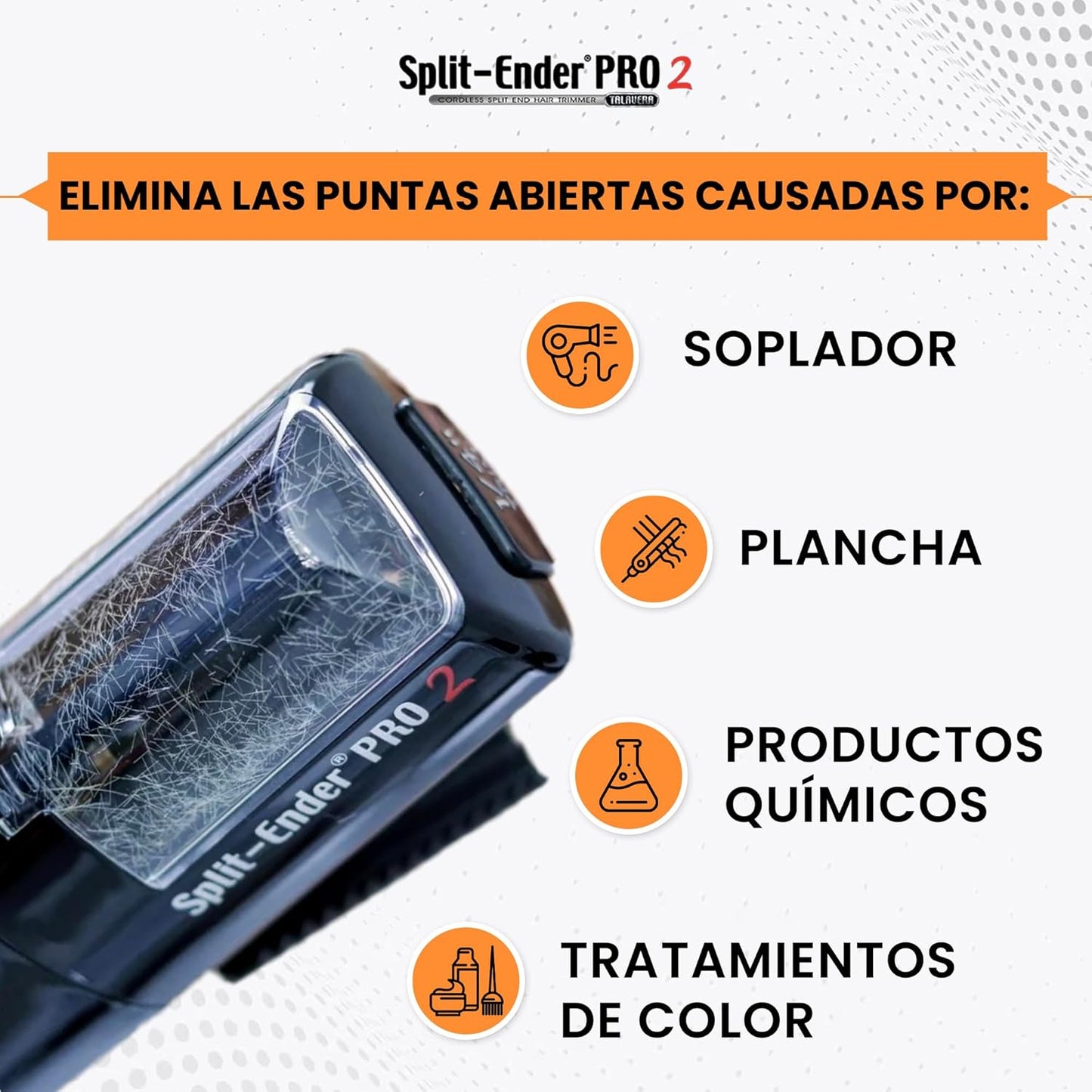 Split Ender Pro 2 Hair Repair Electric Tool for Split Ends, Damaged Hair Trimmer for Broken, Dry, Brittle and Frizzy Split Ends, Men & Women Hair Products for Personal Care - Black