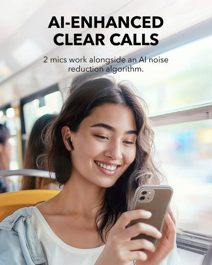 soundcore K20i by Anker, Semi-in-Ear Earbuds, Bluetooth Wireless, 36H Playtime, Fast Charge, Clear Sound, Comfortable Fit, ENC 2-Mic Clear Calls, Custom EQ, IPX5, Bluetooth 5.3, App Control