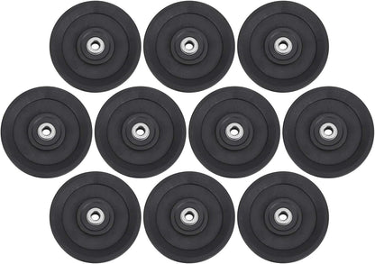 10 Pcs 115mm Nylon Bearing Pulley Wheel Replacement Home Gym Equipment Machine Attachments Exercise Strength Training Accessory Combined Fitness Supplies