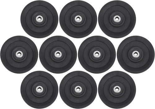 10 Pcs 115mm Nylon Bearing Pulley Wheel Replacement Home Gym Equipment Machine Attachments Exercise Strength Training Accessory Combined Fitness Supplies