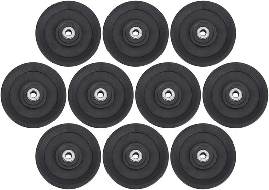 10 Pcs 115mm Nylon Bearing Pulley Wheel Replacement Home Gym Equipment Machine Attachments Exercise Strength Training Accessory Combined Fitness Supplies