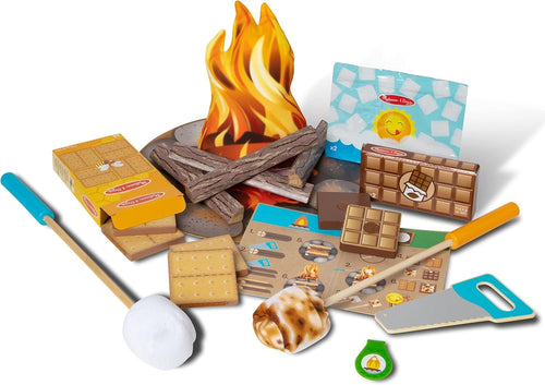 Melissa & Doug Let's Explore Campfire S'Mores Play Set, Play Campfire Sets For Kids Ages 3+