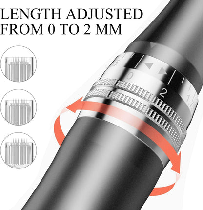 PELCAS Electric Beauty Pen Kit Professional Skincare Pen for Face & Body, Cordless Skin Care Tool at-Home with 24Pcs Replacement Cartridges, Grey