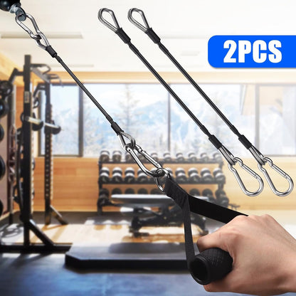 TOBWOLF 2PCS 10" Gym Extension Cable, Fitness Extension Rope Attachments Compatible with Home Gym Accessories, Replacement Gym Cables Machine Extension for LAT/Tricep Pull Down, Leg Extensions Machine