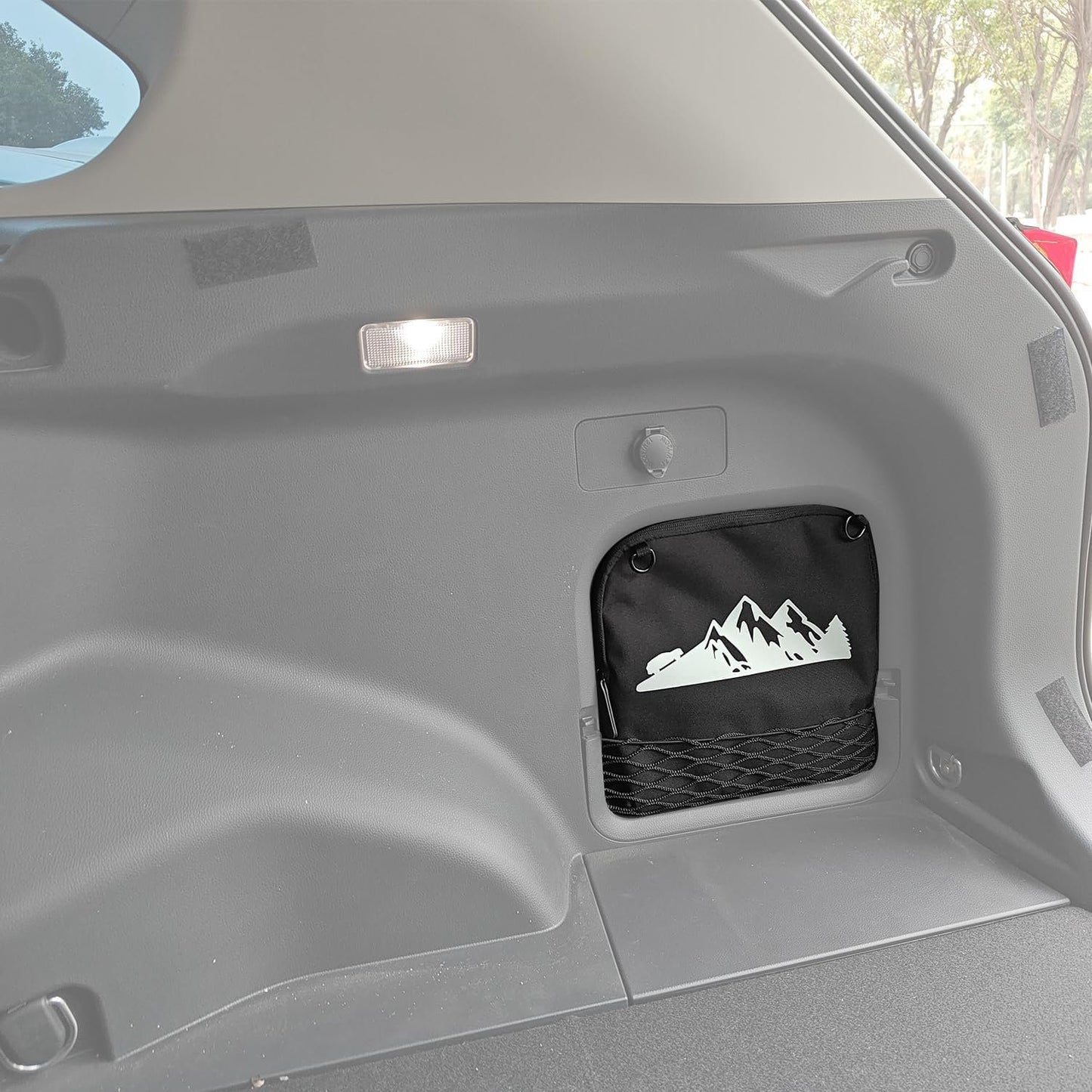 TulinTulin Trunk Upgrade, Trunk Organizer Pocket Multifunction Backpack, Trunk Cubby Storage bag，Cargo side pocket For Toyota Rav4 2025 2024 2023 2022 2021 2020 2019 Black, 1 pc