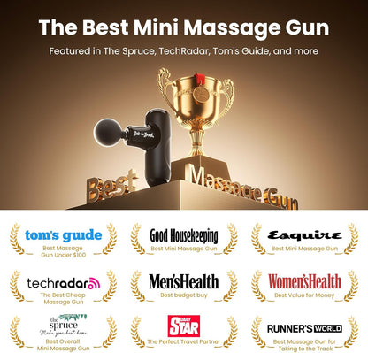 BOB AND BRAD Q2 Mini Massage Gun, Pocket-Sized Deep Tissue Massager Gun, Portable Percussion Muscle Massager Gun, Ultra Small & Quiet Muscle Massage Gun with Carry Case, Gifts for Men Women