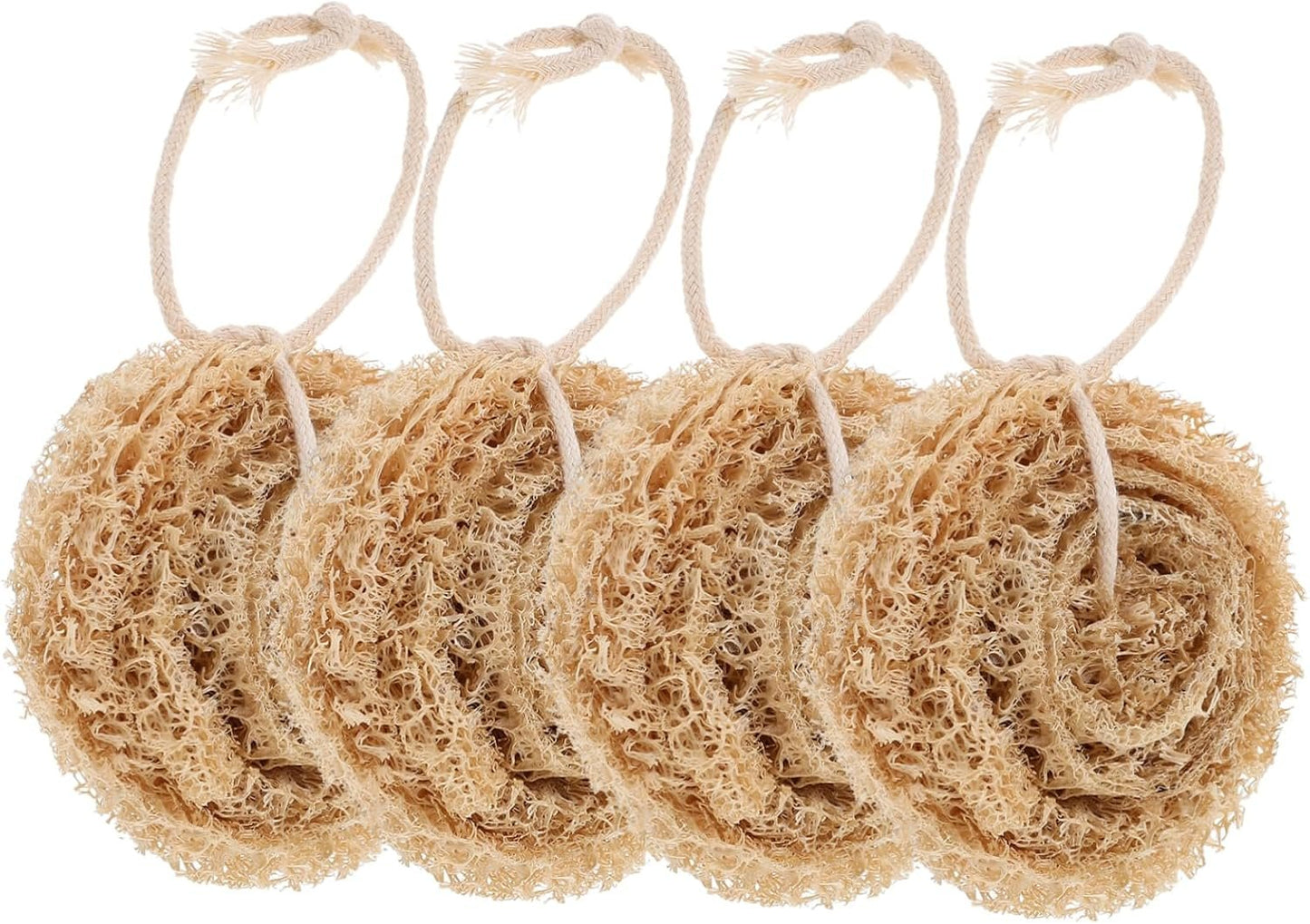 SAFIGLE 1set Natural Loofah Dish Sponge Soft Lightweight Multi Functional Kitchen Scrubber for 4pcs