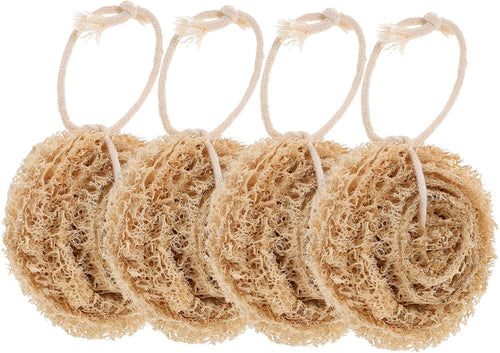SAFIGLE 1set Natural Loofah Dish Sponge Soft Lightweight Multi Functional Kitchen Scrubber for 4pcs
