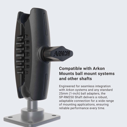 ARKON Mounts Robust Series 3.75" Composite Mount Shaft 25mm (1") Ball Compatible for Customizing Mounts & Pedestals Solid Reinforced Composite Construction Secure Tightening Knob