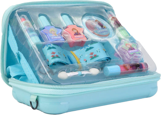 Lip Smacker Frozen Travel Beauty Case, Frozen Makeup Case for Children with Eyeshadow Palette, Make-up for Lips and Nails with Beauty Accessories Included