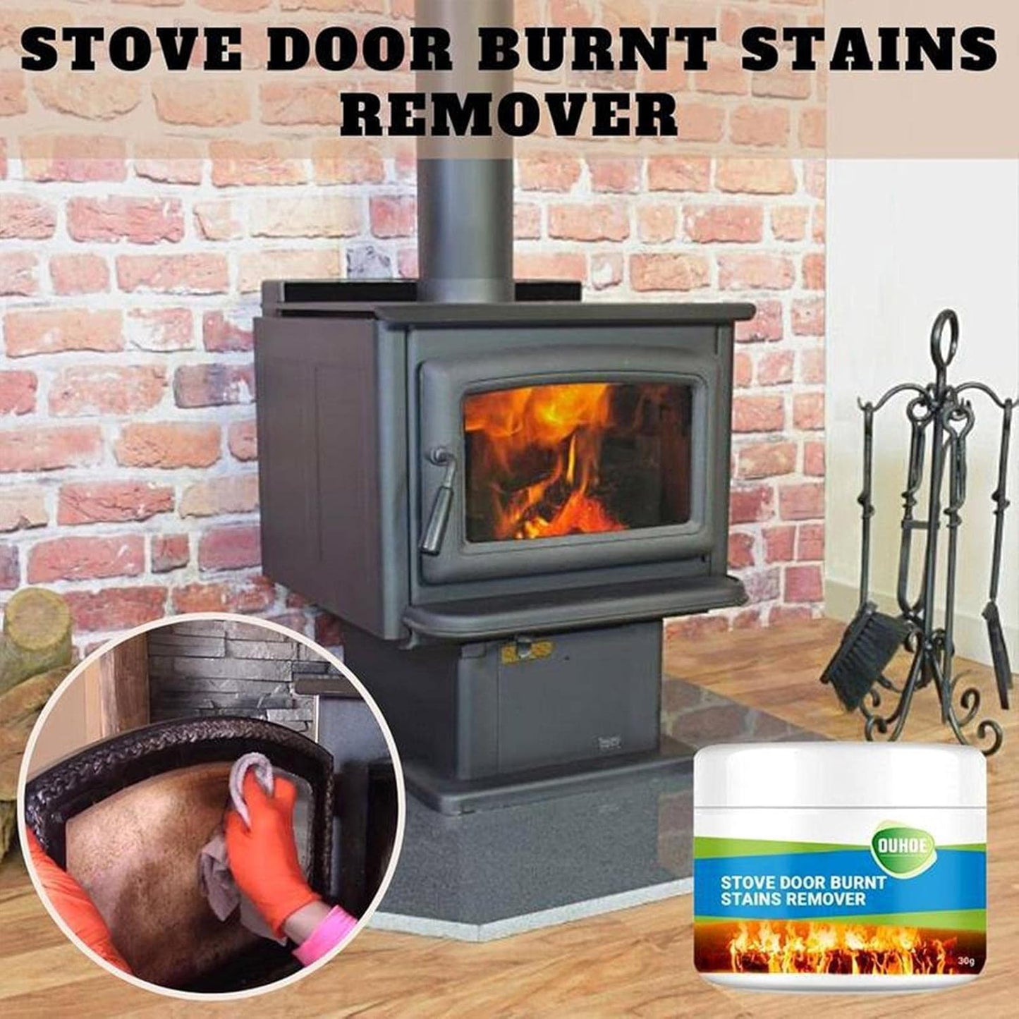 Oven Grease Cleaner - 30g Heavy Duty Oven Stain Cleaner - Cleaning Accessories Oven Stain Cleaner for Barbecue Grates Metal Top Veegap