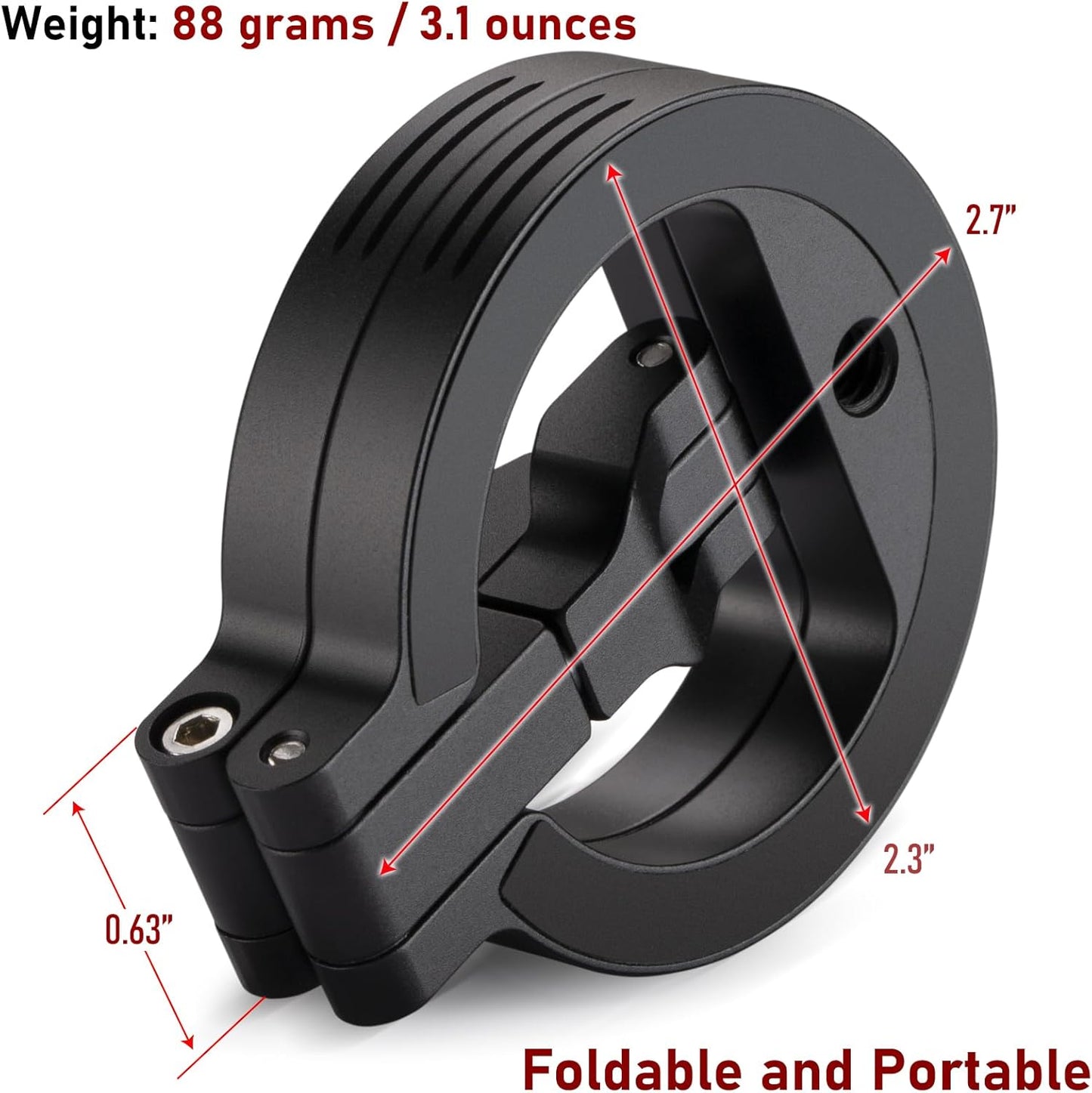 Double Magnetic Ring Phone Holder – Attach to Any Iron Surface | 1/4" Screw Hole | Compatible with iPhone 16/15/14/13/12 Pro Max Series & Magnetic Cases (MS-02R)