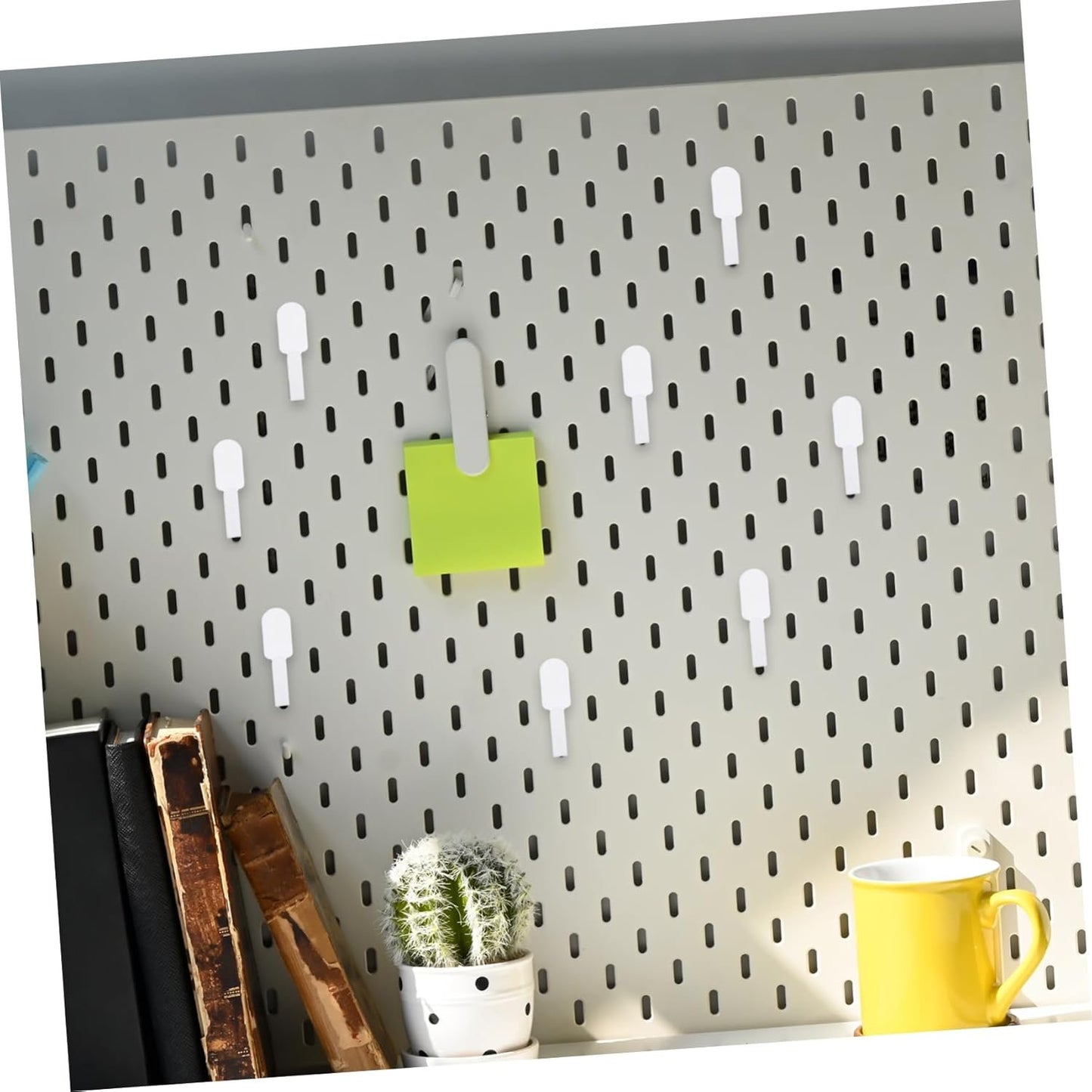 GAXIRE 20pcs Pegboard Hooks: Grid Panel Hanging Hooks Shelving Hangers Organizer for Bedroom Kitchen Office Retail Home Workspace Organization