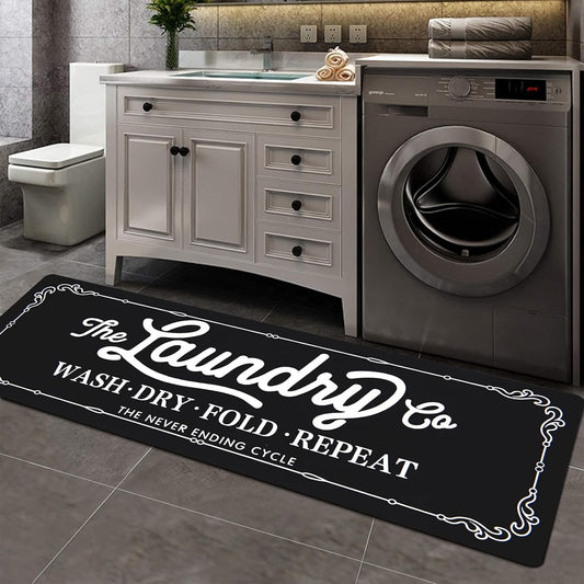 Pauwer Farmhouse Laundry Room Rug Runner 20"X59" Non Slip Laundry Rugs and Mats for Laundry Room Decor Washable Runner Rugs for Kitchen Floor Laundry Room Bathroom Hallway Entryway Area Rugs