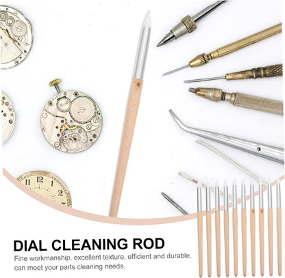 HIAKDOFT 10Pcs Portable Watch Cleaning Pens Professional Dial Cleaner Tool for Watch Repair Material Essential Accessory for Watchmakers and Enthusiasts
