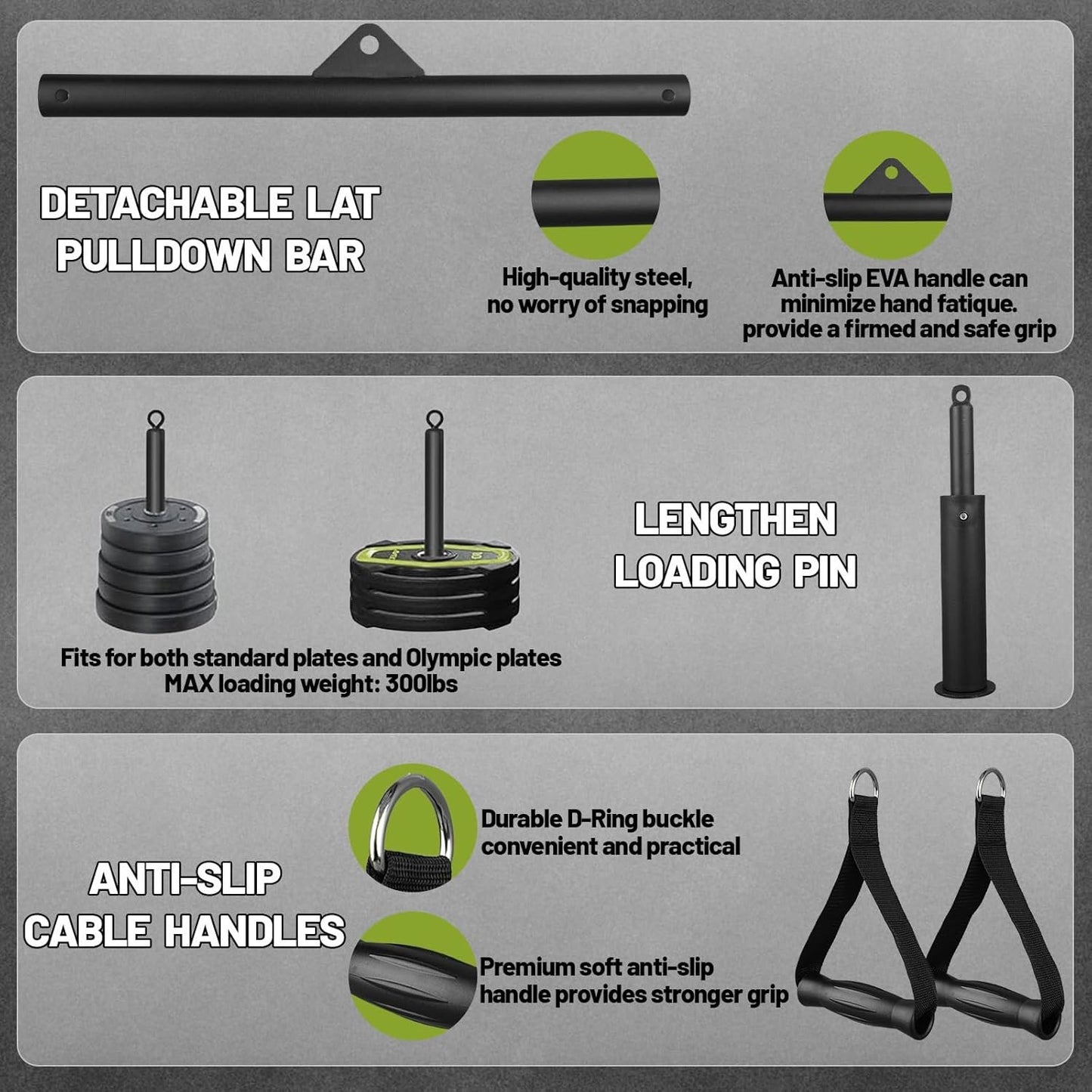BBTEQEKN Weight Cable Pulley System Gym, Upgraded Fitness LAT and Lift Pulley System Attachments for LAT Pull Down, Biceps Curl Workout, Tricep, Home Gym Gravity Pulley System Set.