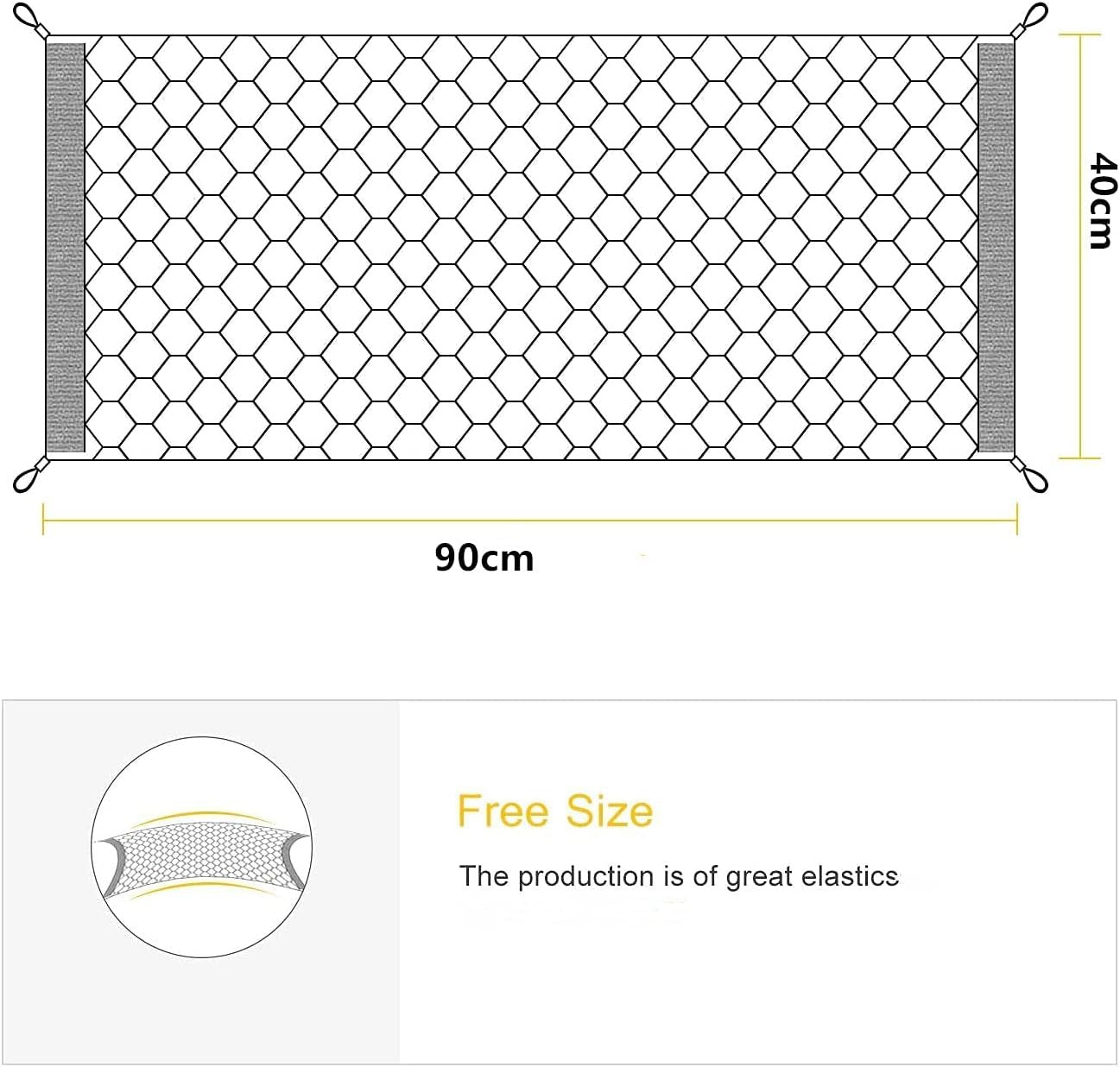 Universal Car Truck Seat Rear Cargo Nylon Net Pocket Storage Bag Luggage Organizer Hook Pouch Hammock