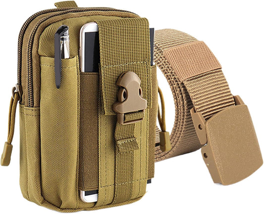 Generico Hiking Fanny Pack, Outdoor Waist Belt Bag, Large Capacity Oxford Phone Case, Wallet Pouch Gadget Pocket for Smartphone, Tools, Travel, Running, Cycling, Hiking, Camping, Trekking