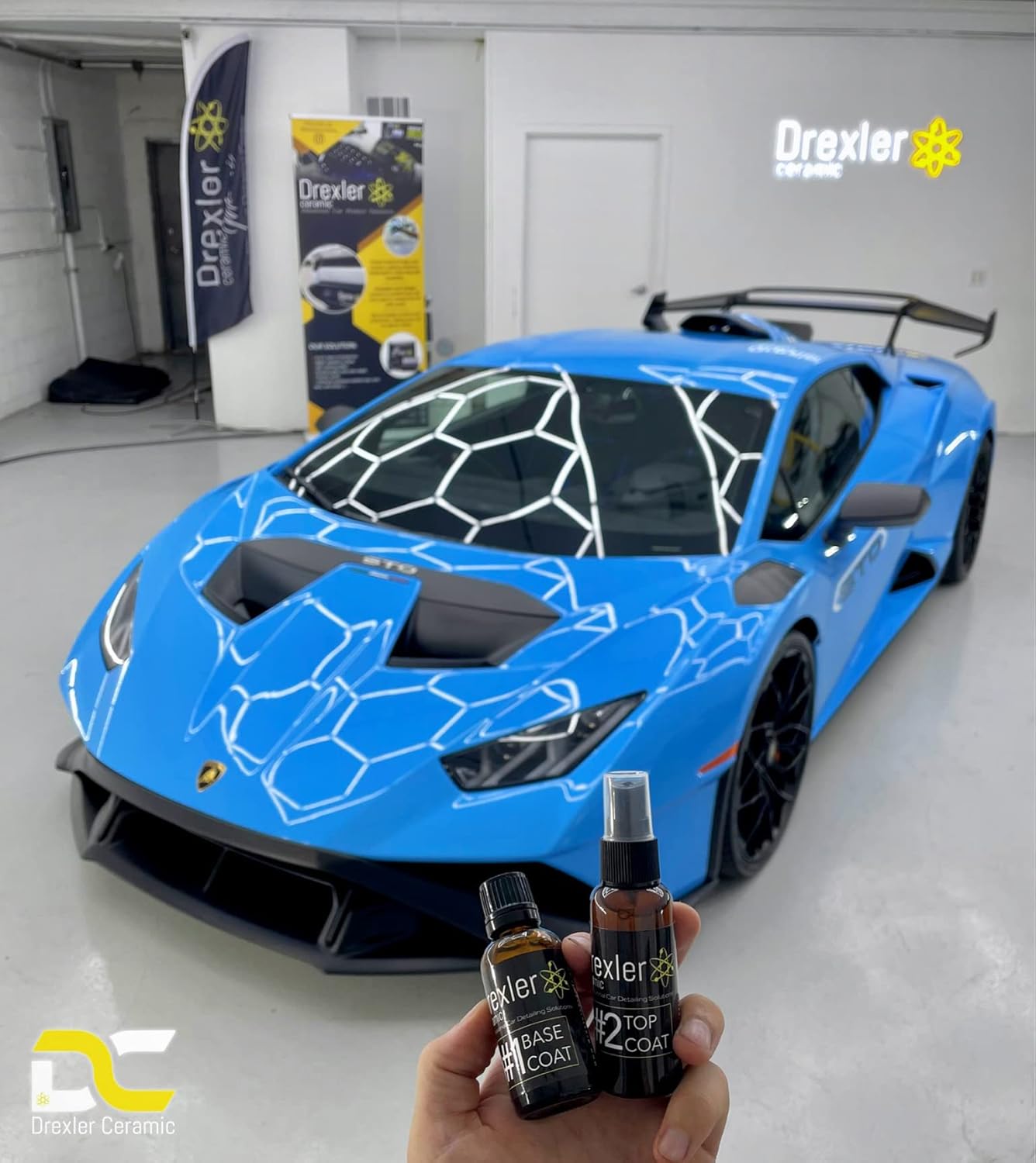 Drexler 9H Car Ceramic Coating Kit - Professional Protection, 3-5 Years of Shine, 9H Hardness, Extra Water Repellent, High Gloss Finish