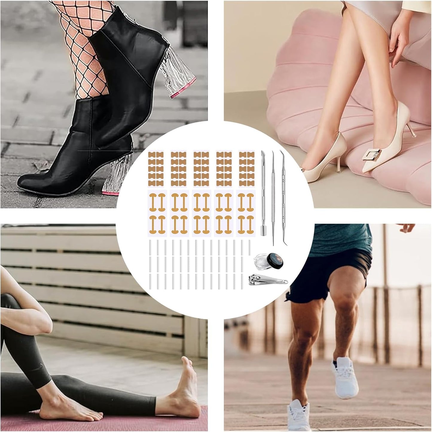 Oiieco 114 PCS Ingrown Toenail Treatment Kit with Corrector Strips,Nail Clippers & Tools,Professional Pain Relief for Ingrowing Toenails