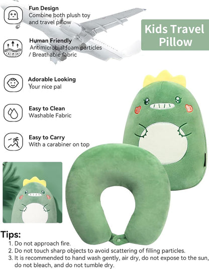 Travel Pillow, Neck Pillow, 2-in-1 Travel Pillow, U-Shaped Neck Pillow, Foam Pillow, Animal Pillow, Comfortable Neck Pillow, Travel Pillows for Sleeping Airplane, Car, Office (Duck)