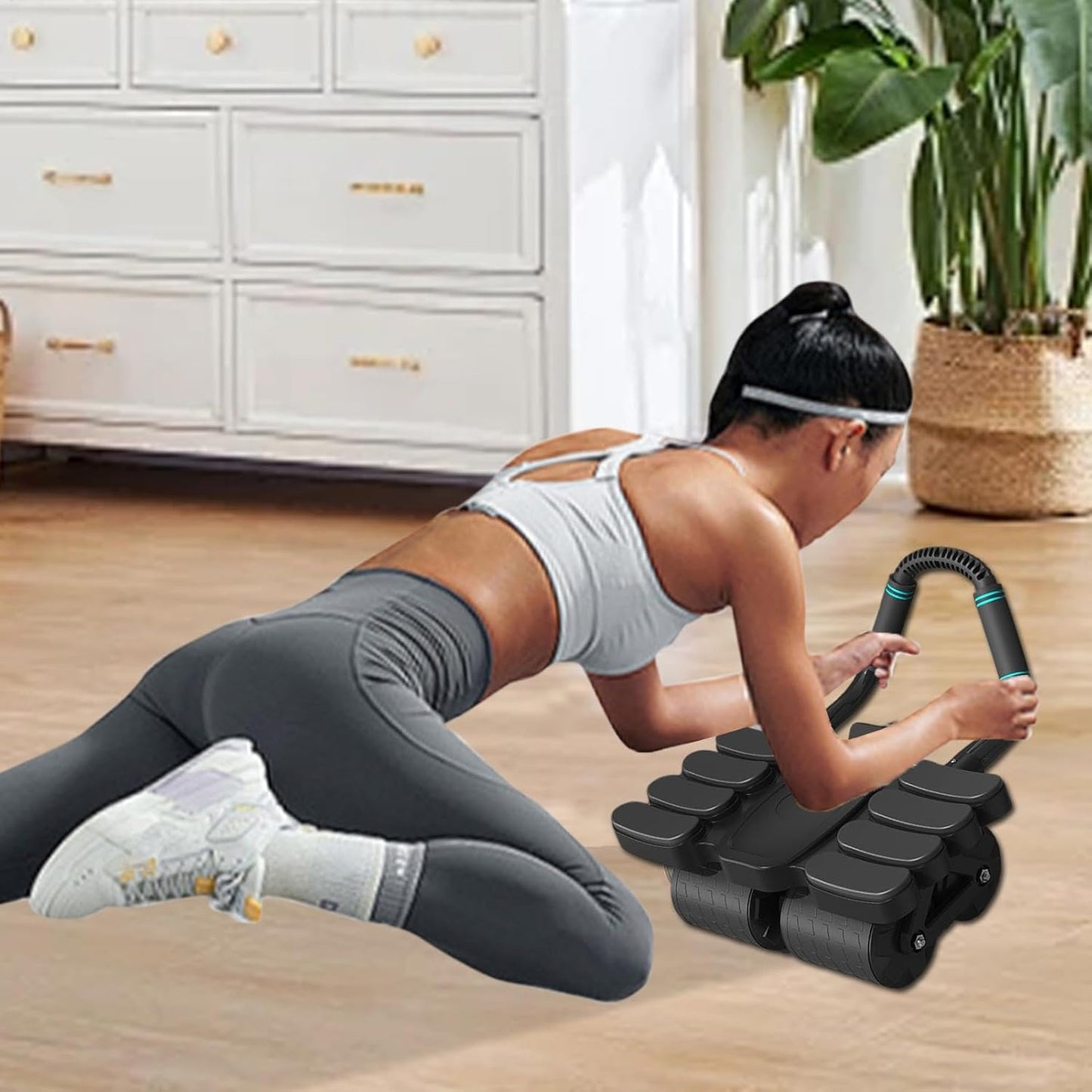 Ab Wheel Roller, Ab Training Auxiliary Device, Elbow Support with Stability, Strengthens Core Muscles, Home Gym Workout Tool, Abdominal Exercise Gear for Adults Women
