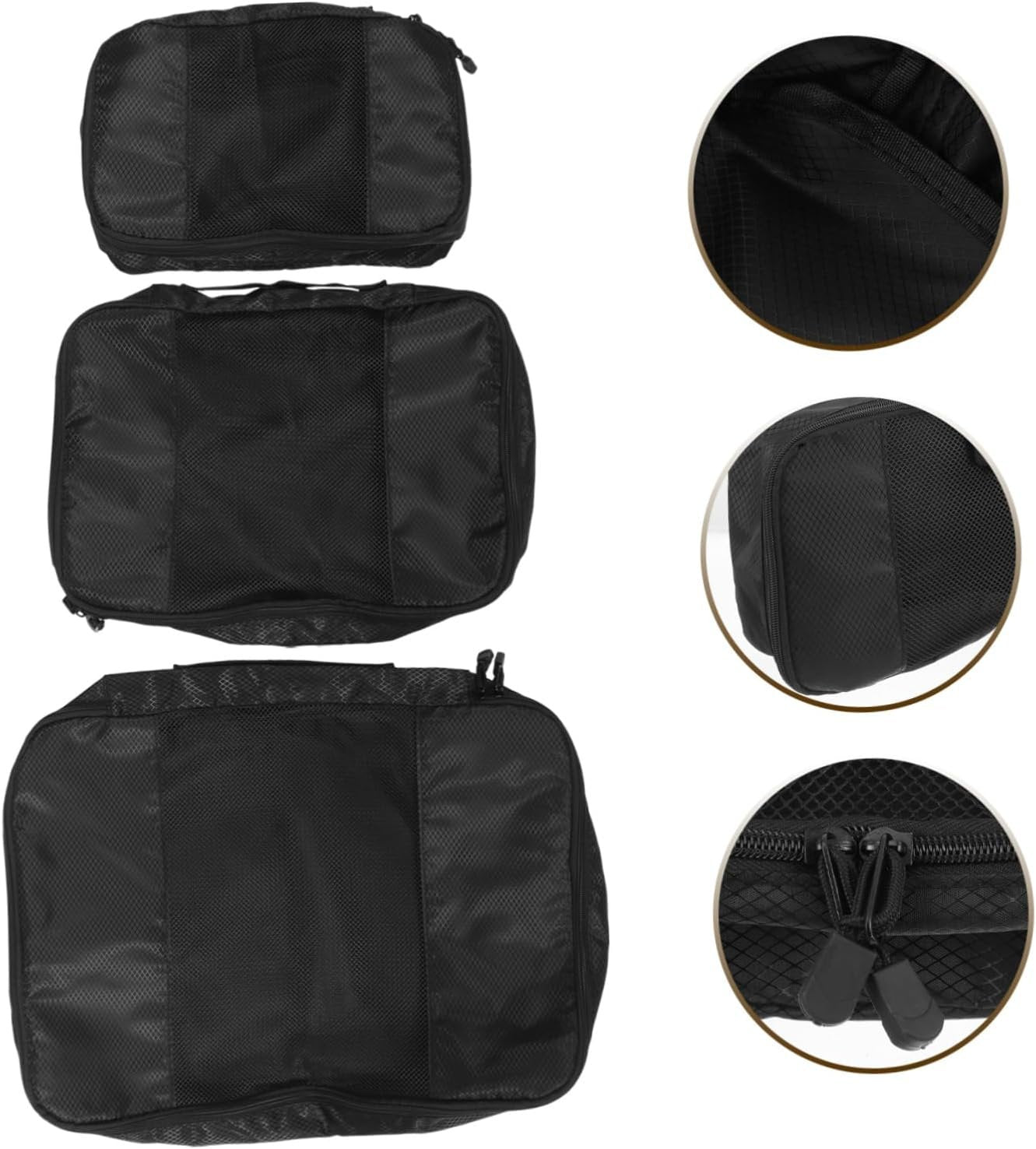 EXHUMKY 3Pcs Travel Storage Bags Large Capacity Packing Cubes for Luggage Organization Portable