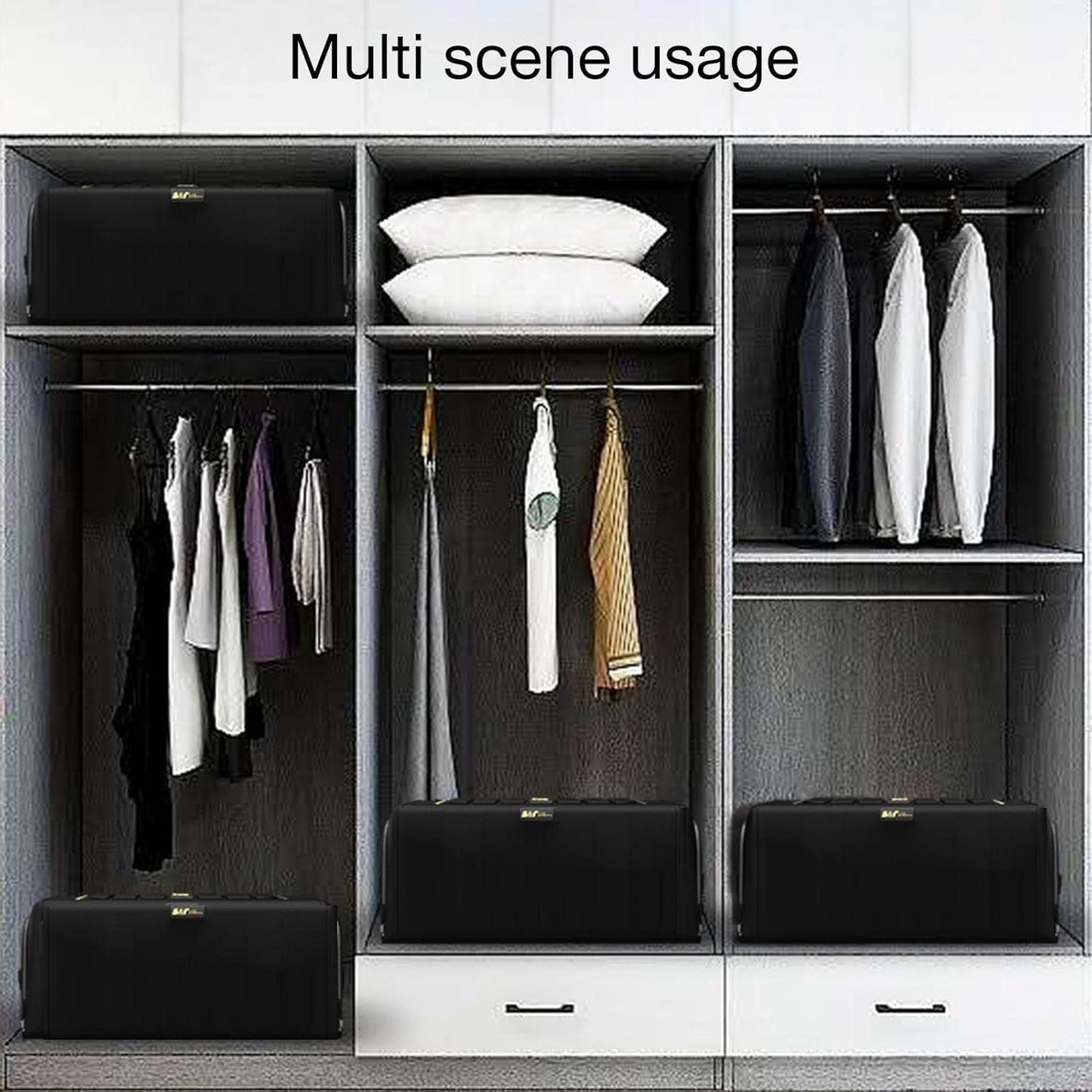 Car Trunk Organizer | Automotive Trunk Storage Box with Lid | 60L/70L Heavy Duty, Waterproof, Anti-Slip Bottom, Auto Cargo Organizer, for Car SUV Truck Van Proidl