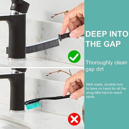 Crevice Cleaning Brush, Multifunctional Hard-Bristled Gap Scrub Brush, Gap Cleaning Tool, Home Essentials, Bathroom Cleaner Tools for Household Use, Kitchen, Window, Faucets, Toilet, Grout, Car, 5pcs