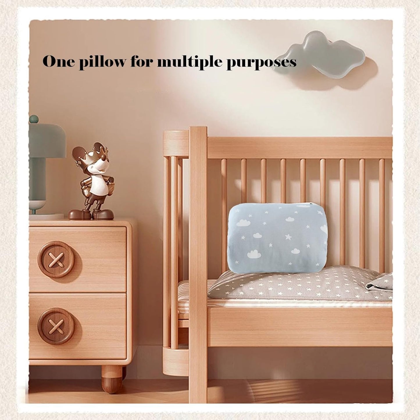 Comfortable Cradle Pillow,Nursing Pillow for Breastfeeding,Breastfeeding Pillow and Head Support Pillow,Nursing Pillow Bringing You Comfort(Grey)