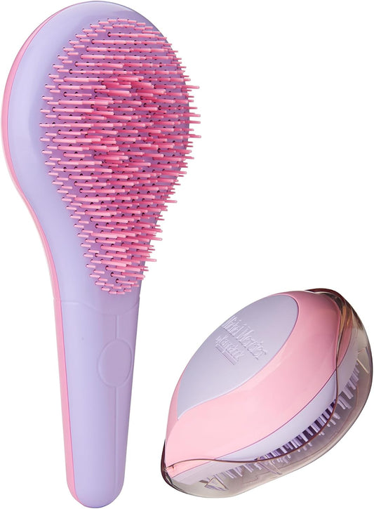 Michel Mercier Home and Travel Detangler Set - Fine Hair for Unisex 2 Pc The Classic Detangler Brush, The Travel Detangler Brush