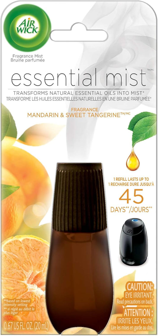 Air Wick Essential Oils Diffuser Mist Refill, Mandarin & Sweet Orange, 1ct, Air Freshener