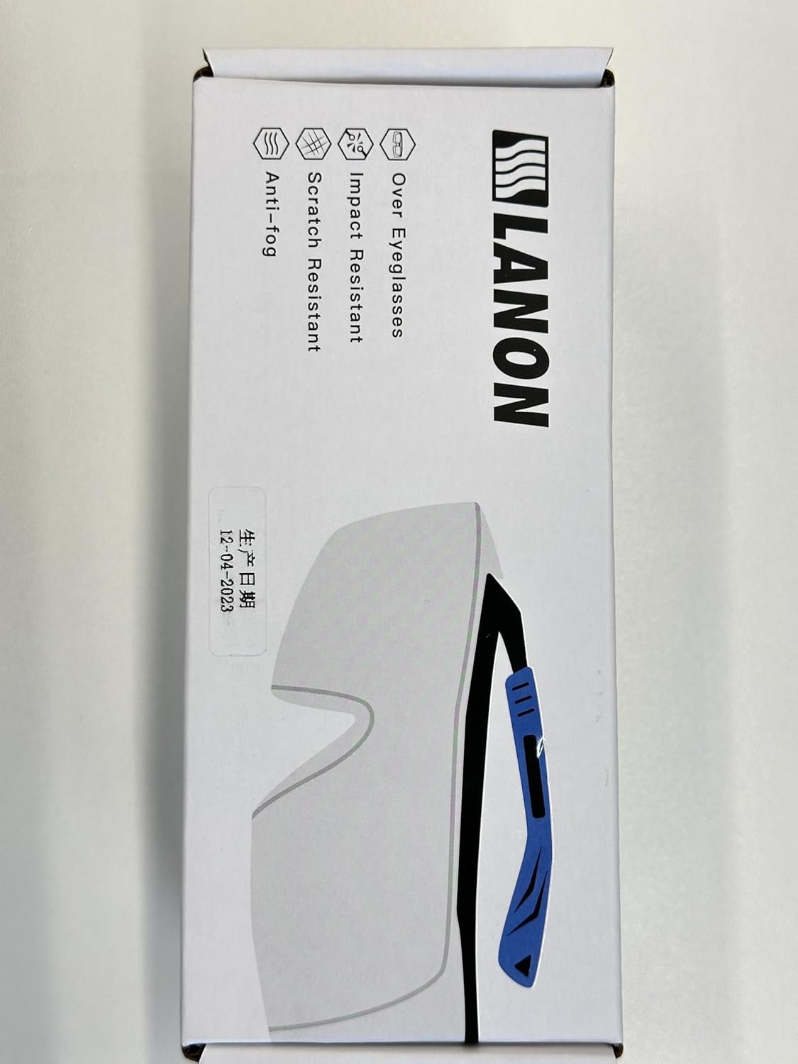LANON Safety Glasses Over Glasses,ANSI Z87.1 Lenses with Anti-Fog & Scratch,Side Protection, High Transmission, Adjustable Protective Eyewear Goggles