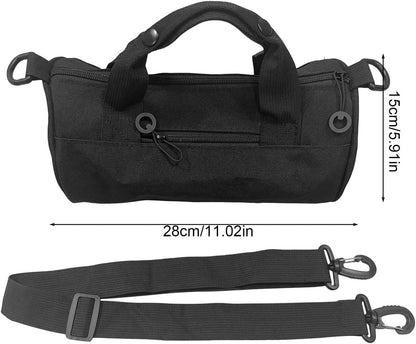 Gym Bag, Barrel Shape Carrier, 11,02 x 5,91 pollici Ampia capacità, regolabile Shoulder Strap, Swim Gear Bag for Men, Women, Hiking, Dance, Yoga, School, and Workout, Nero , Se référer au descriptif