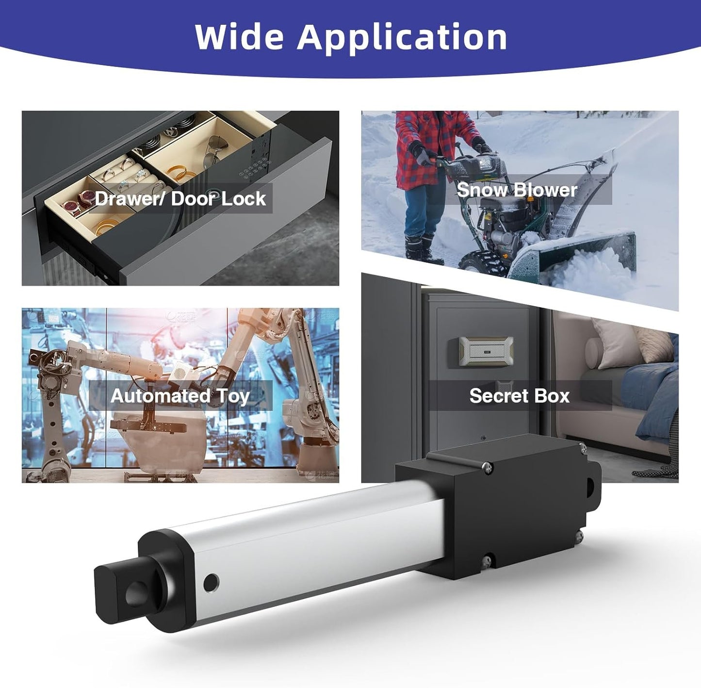 1 Inch 28lbs Mini Stroke 12V Electric Linear Actuator 4mm/sec Linear Motion Actuator with Brackets for Cabinets, Robotics, Home Automation, Window Opener(120N, 25mm)