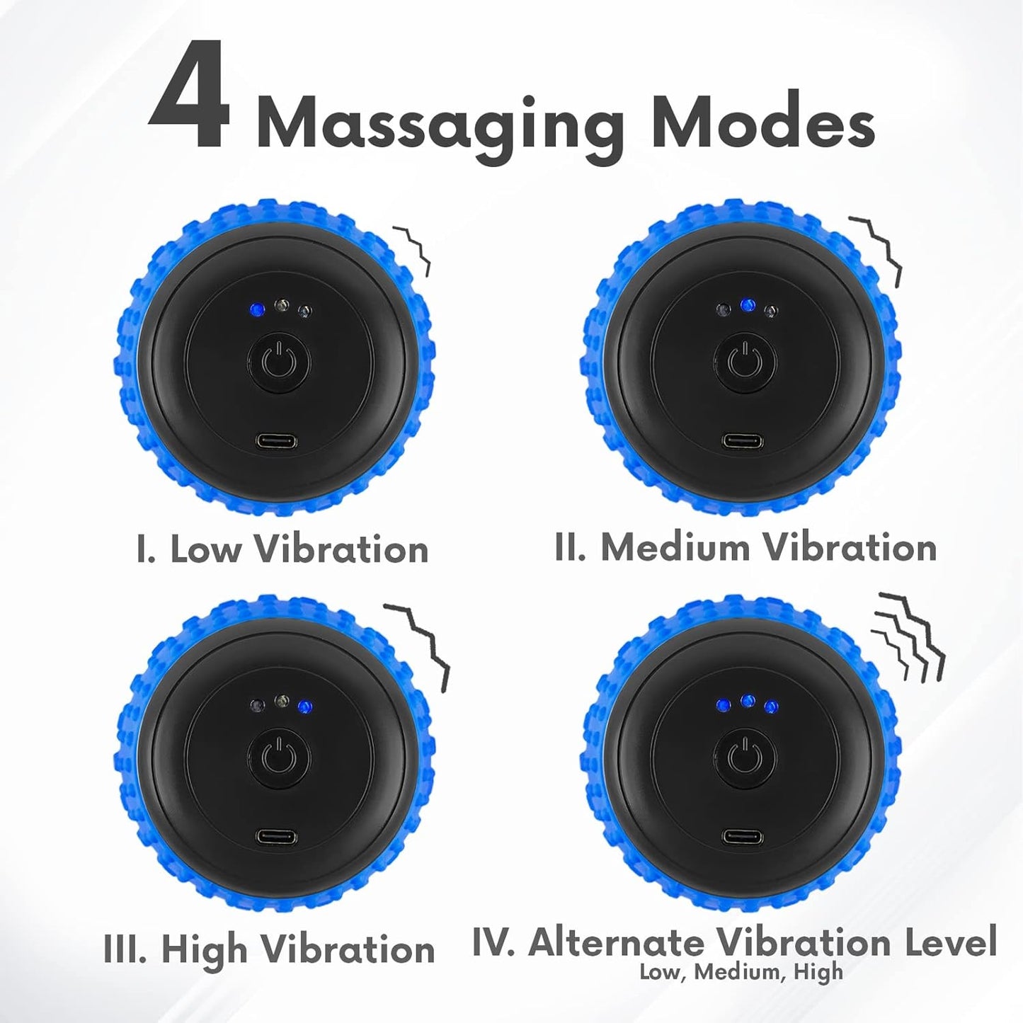ZeenKind Textured Vibrating Peanut Massage Ball for Better Deep Tissue Trigger Point Therapy, Myofascial Release, & Muscle Recovery | Neck & Back Peanut Ball Roller- Double Lacrosse Ball Massager
