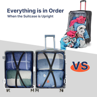 Large Packing Cubes 4 PCS, 40x30x12CM Same Size Suitcase Organiser Bags 4-Piece, Travel Bags Organiser 4 Pack (4PCS Large Navy)