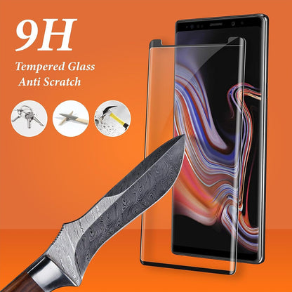QUESPLE 2 Pack for Samsung Galaxy Note 9 Screen Protector 6.4 Inch, HD Clear Tempered Glass, Easy Installation, High Sensitivity, Case Friendly