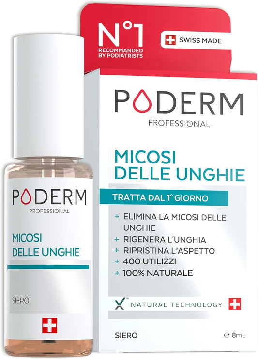 PODERM - NAIL MYCOSIS TREATMENT 2 in 1 - Herbal with extraordinary antifungal and repairing qualities - Professional hand/foot treatment - Quick and easy - Swiss Made