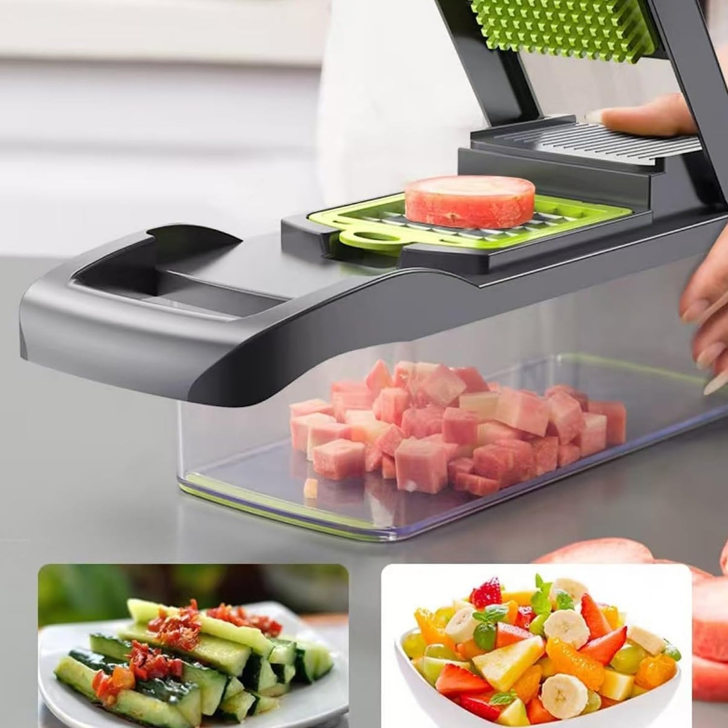 16-in-1 Vegetable Cutter Vegetable Chopper,Multifunctional Food Chopper, Kitchen Professional Vegetable Slicer Dicer Cutter, Food Chopper Accessory, Manual Hand Cooking Gadget for Kitchen Tool.