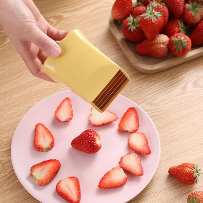 3 PCS Cup Slicer, 2025 New Egg Stainless Steel Strawberry Slicer, Egg Slicers, Strawberry Cutter, Premium Quickly Making Vegetable Salad Cutter, Craft Fruit Kitchen Tool