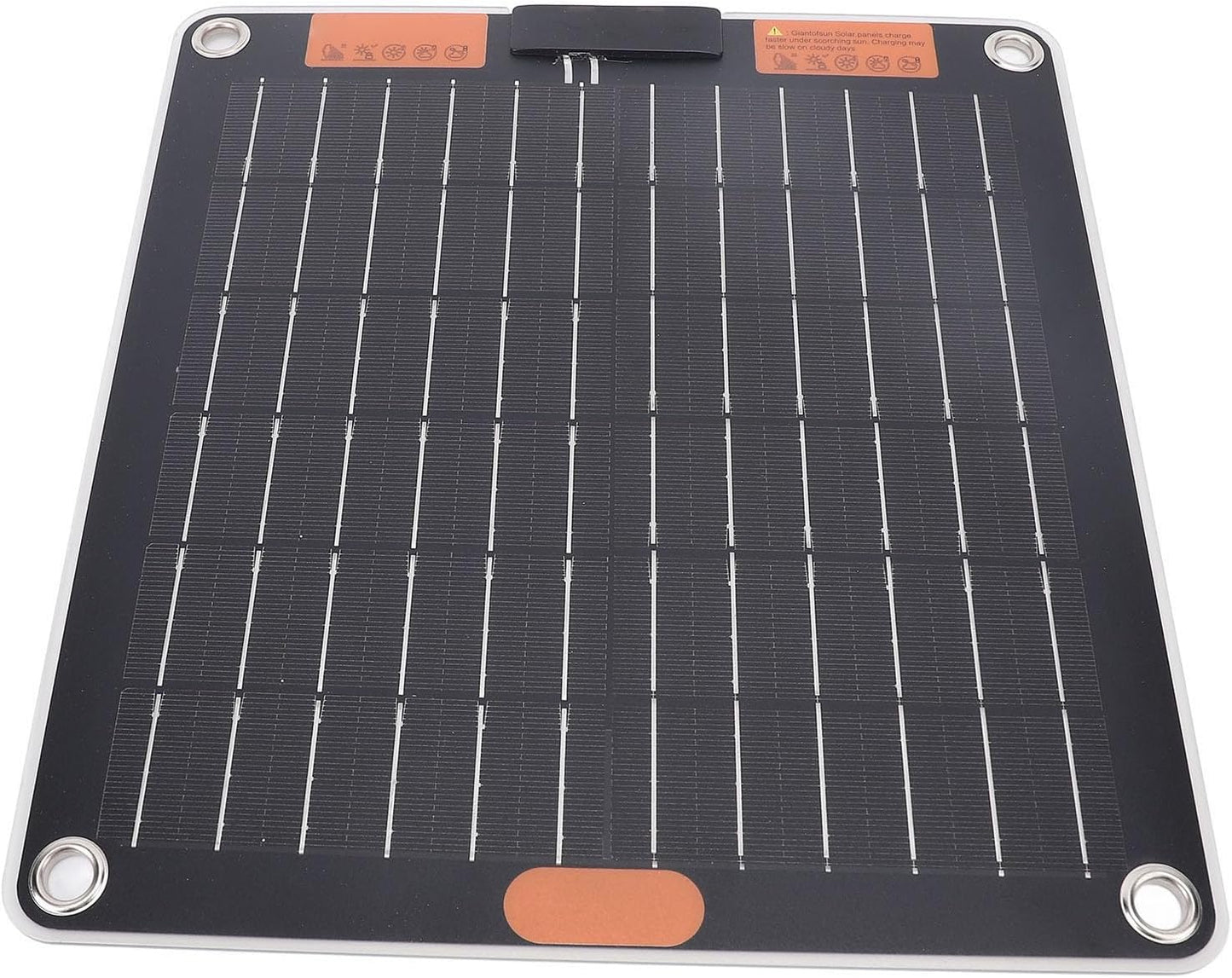 Solar Power Bank, 10W USB Solar Panel Phone Charger Dual Type C Ports 5V2A Output Monocrystalline Solar Panel Charger with Suction Cups for Phones, Power Banks, Tablets