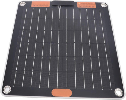 Solar Power Bank, 10W USB Solar Panel Phone Charger Dual Type C Ports 5V2A Output Monocrystalline Solar Panel Charger with Suction Cups for Phones, Power Banks, Tablets