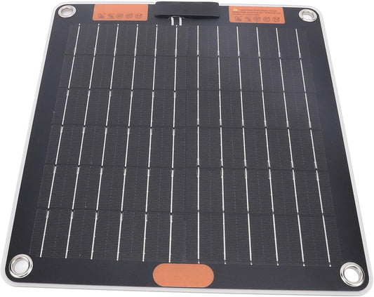 Solar Power Bank, 10W USB Solar Panel Phone Charger Dual Type C Ports 5V2A Output Monocrystalline Solar Panel Charger with Suction Cups for Phones, Power Banks, Tablets