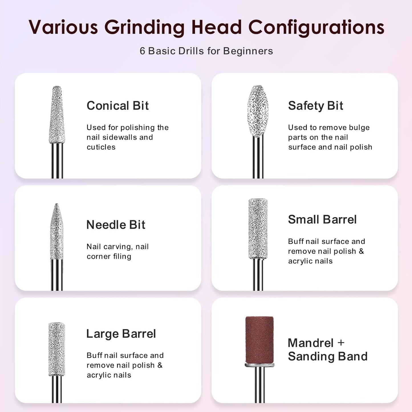COSLUS Cordless Nail Drill Electric File: Professional for Acrylic Gel Dip Powder Nails Portable Nail Drill Machine Kit for Manicure Pedicure Nail Set with Everything Rechargeable Lightweight