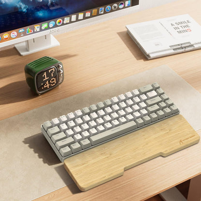 Bamboo Keyboard Wrist Rest,Ergonomic Gaming Keyboard Rest,Keyboard Wrist Pad,Wooden Feeling Hard Wrist Rest Palm Rest Support Computer,Laptop Comfortable Typing Pain Relief-13in for 68key