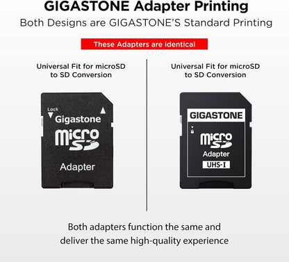GIGASTONE 64GB 2-Pack Micro SD Card, 4K UHD Video, Surveillance Security Cam Action Camera Drone Professional, 90MB/s Micro SDXC UHS-I U3 Class 10