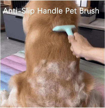 Doggocomfy Pet Comb Pro, Doggo Comfy Pet Hair Remover, Prevents Knots, Loose Forlong and Short, Cleaning Pets Supplies, V-Shaped Teeth (Pink,Small)