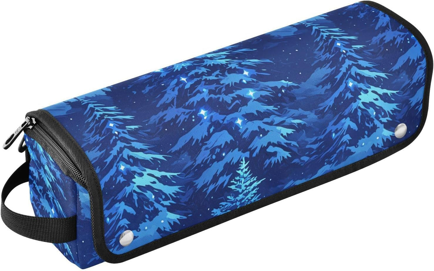 FRODOTGV Blue Forests - Borsa da viaggio per attrezzi da capelli, con cuscinetto resistente al calore, impermeabile, organizer da viaggio per strumenti caldi e accessori per la cura dei capelli