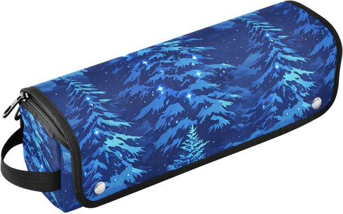 FRODOTGV Blue Forests - Borsa da viaggio per attrezzi da capelli, con cuscinetto resistente al calore, impermeabile, organizer da viaggio per strumenti caldi e accessori per la cura dei capelli